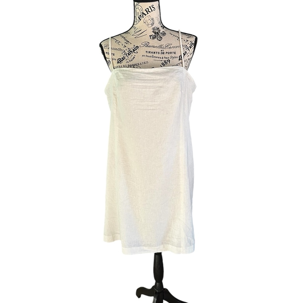 GAP Size Large Little White 100% Cotton fully lined Dress NWT